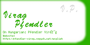 virag pfendler business card